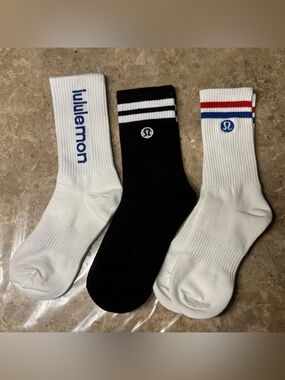 New Women’s Lululemon Athletica Socks 
3 pairs Size Medium 
Socks stretch